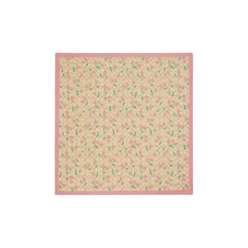 COACH Silk Scarves Women's Khaki/Pink