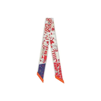HERMES Silk Scarves Women's Red