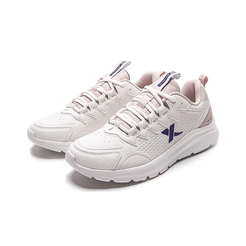 XTEP Waterproof And Lightweight Low Top Running Shoes Women's Beige Pink-2
