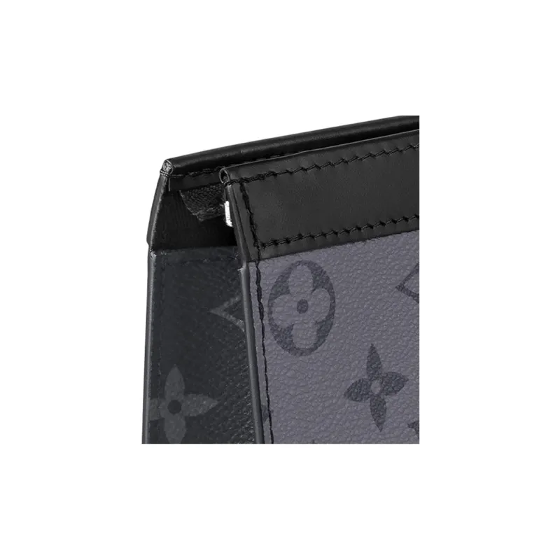 LOUIS VUITTON Pochette Voyage Monogram Eclipse Reverse Mm Gray-4