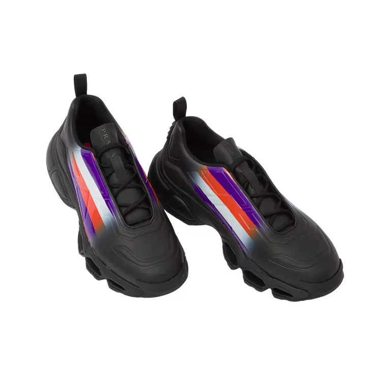 PRADA Collision Cross Sneaker Black Violet-2