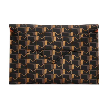Moynat Canvas 1920 Canvas Envelope Bag Passport Holder Men's Black/Brown