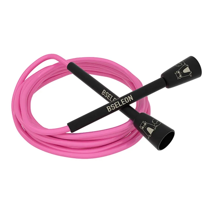 BSELEON Professional Racing Non Countable Jump Ropes Fitness Crowd PVC Cord, Plastic Controller 3m-14