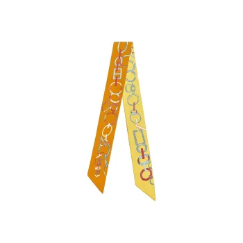 HERMES Silk Scarf Women's Yellow