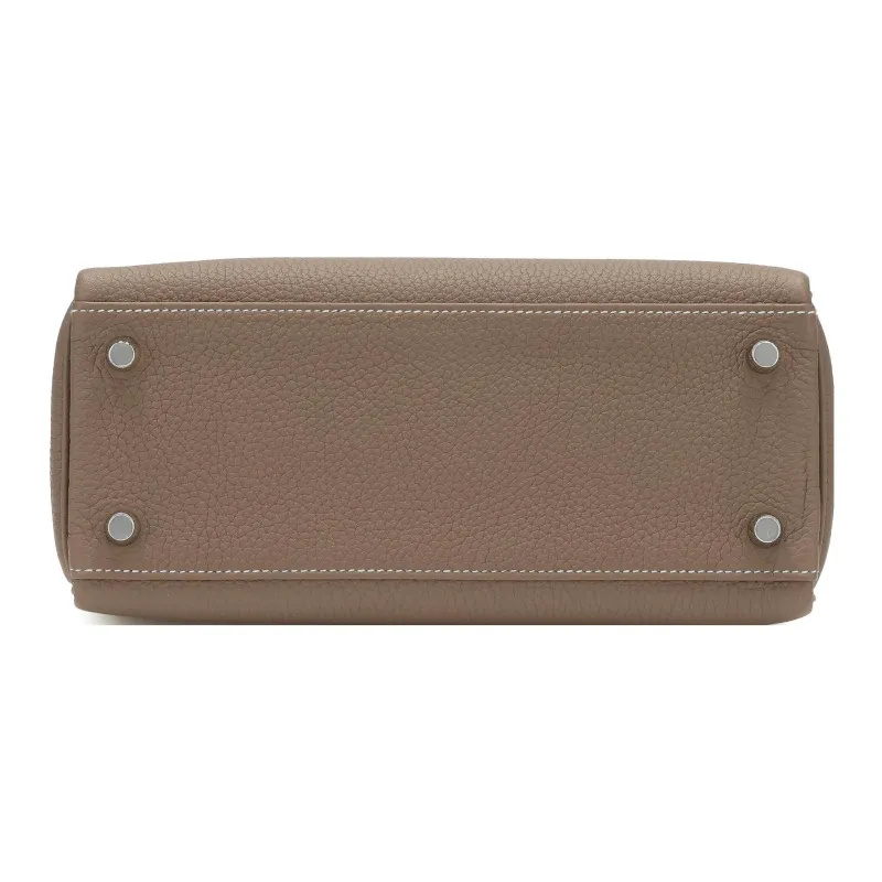 HERMES Kelly Togo Calfskin Kelly Bag Handbags Regular Women's 18 Etoupe Elephant Gray-5