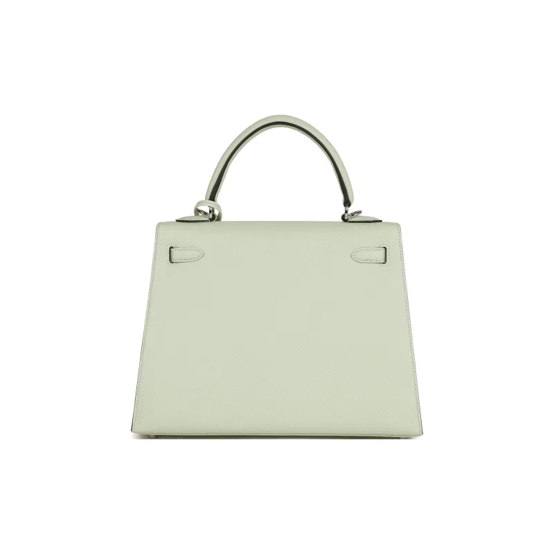 HERMES Kelly Epsom Leather Kelly Bag, Shoulder Bag, Handbag Regular Women's 0S Vert Fizz Bubble Green-5