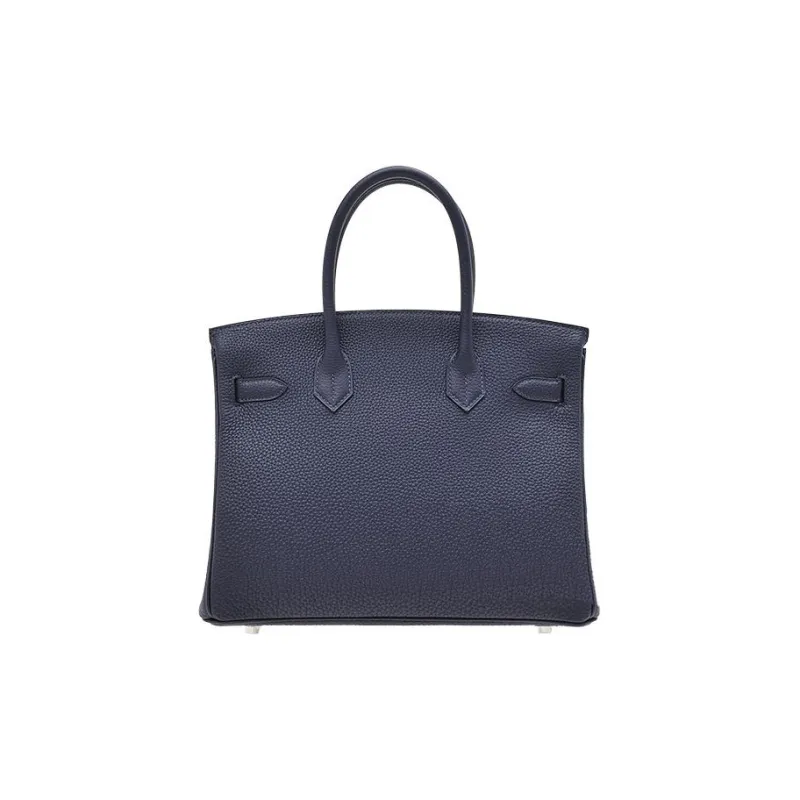 HERMES Birkin Togo Calfskin Cow Leather Birkin Bag Handbags Unisex 2Z Bleu Nuit Midnight Blue-2