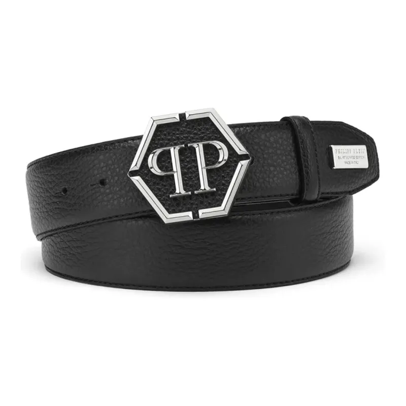 PHILIPP PLEIN Logo plaque Leather Belt-1