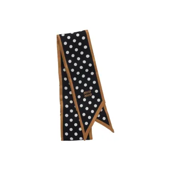 MIU MIU Silk Scarf Women's Black