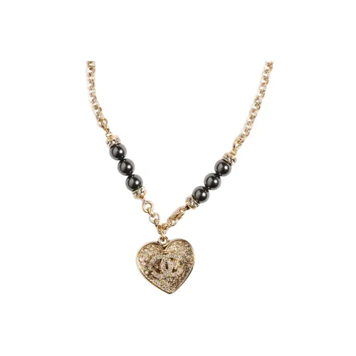 CHANEL Necklaces Women's Black