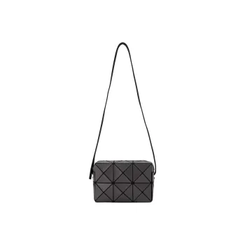 ISSEY MIYAKE Cuboid Polyvinyl Chloride Resin Shoulder Bag Crossbody Bag Women's Charcoal Gray