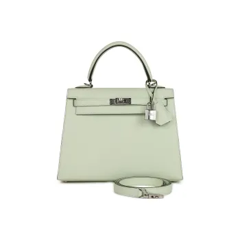 HERMES Kelly Epsom Leather Kelly Bag Shoulder Bag Handbag Regular Women's 0S Vert Fizz Bubble Green