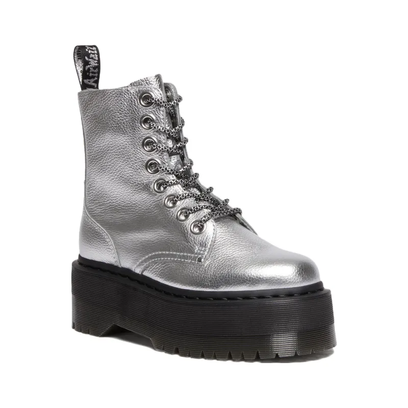Dr.Martens JADON MAX Short Martin Boot Women's Silver-1