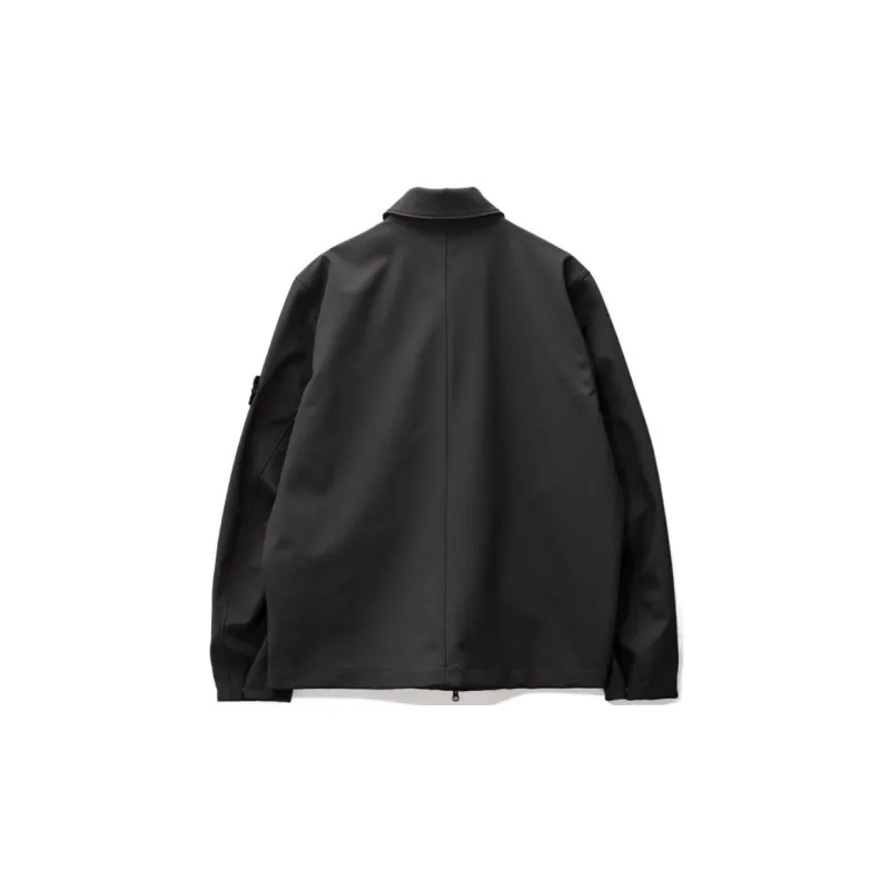 STONE ISLAND LIGHT SOFT SHELL R SERIES SOFT SHELL Jackets Coats Men's Black-1