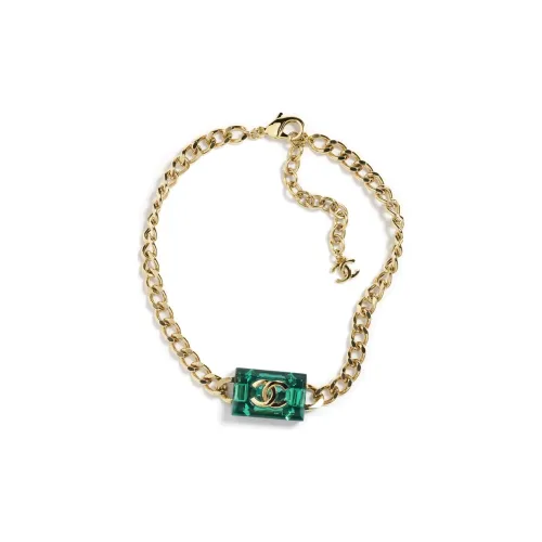 CHANEL Necklaces Women's Green