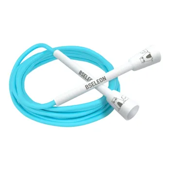 BSELEON Fitness Training Non Countable Jump Ropes Fitness Crowd PVC Cord, Plastic Controller 3m Blue