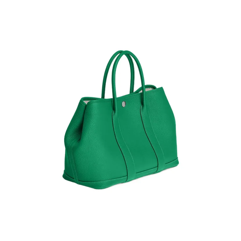 HERMES Garden Party Negonda Calfskin Garden Handbag Women's 6W Menthe Mint Green-1