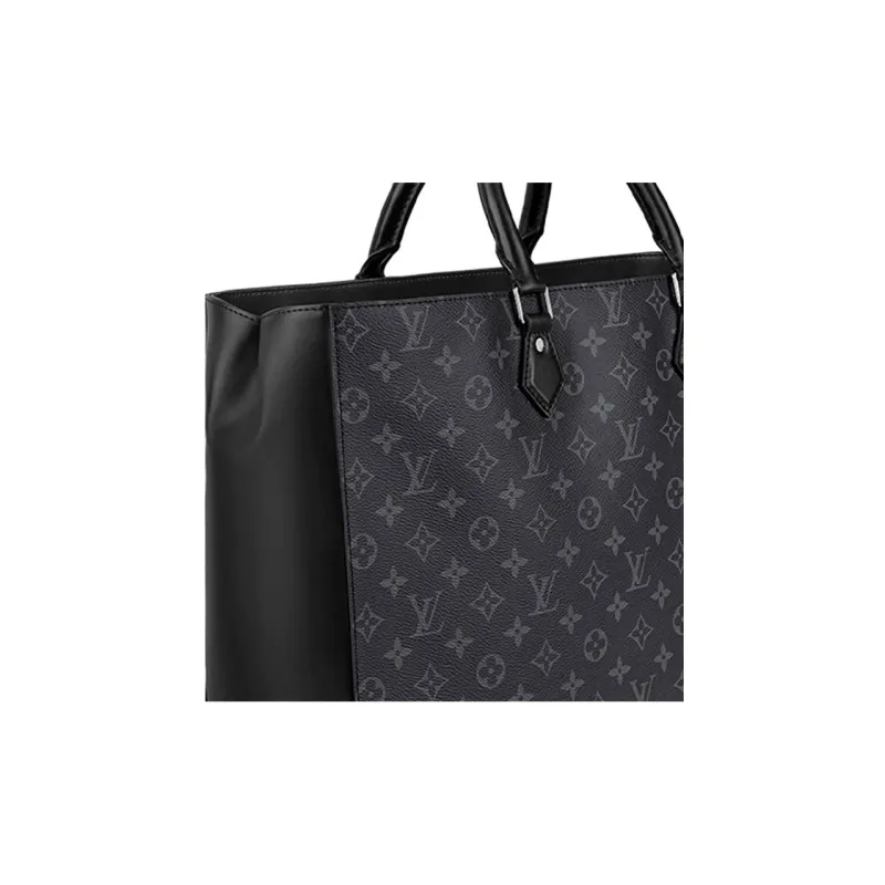 LOUIS VUITTON Canvas Bag, Handbag, Handbag Men's Black-4