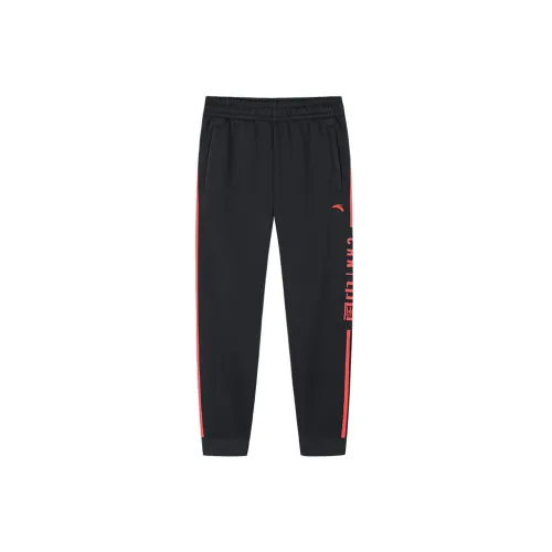 ANTA Variety Training Collection Knitted Sweatpants Men Classic Red