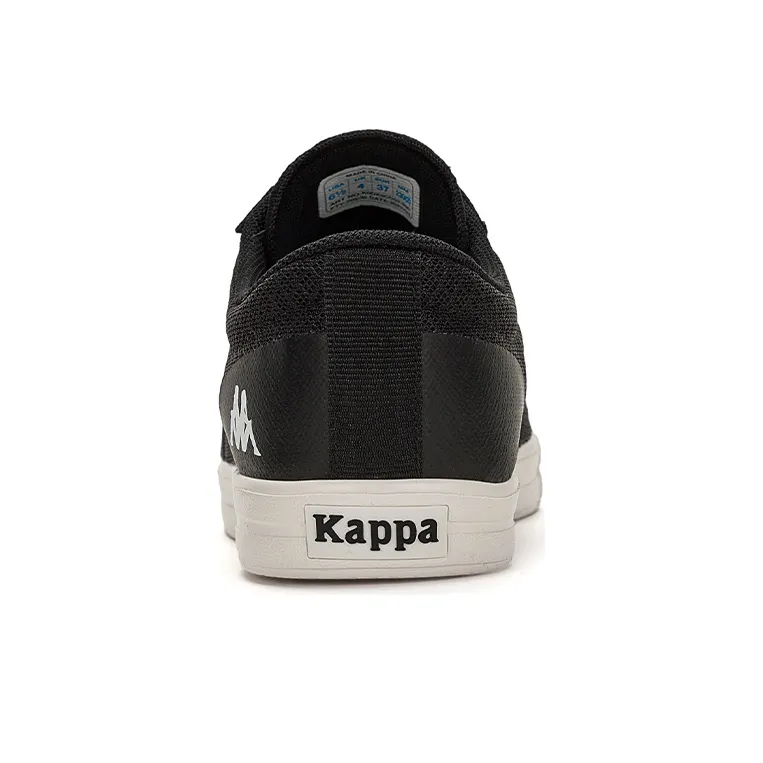 Kappa Anti Slip Wear Resistant Low Top Skateboard Shoes Unisex Black White-6
