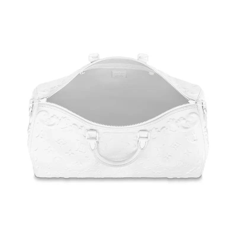 LOUIS VUITTON Keepall Bandouliere 50 Optic White-4