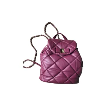 FERRAGAMO Leather Backpack Small Size Women's Fuchsia