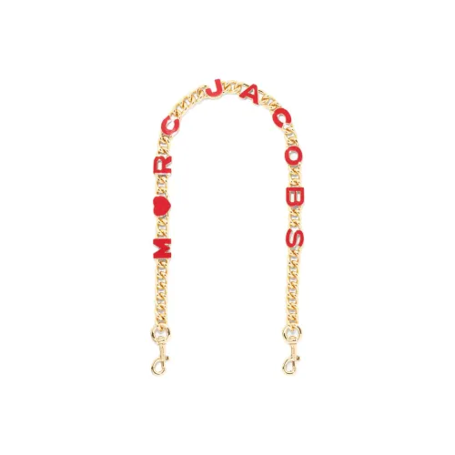MARC JACOBS Metal Bag Strap Women's Red & Gold