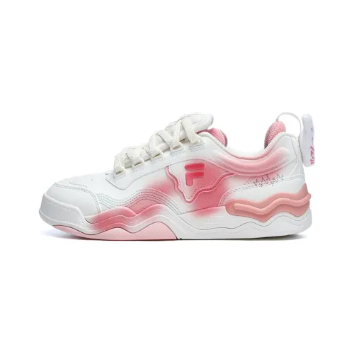 FILA FUSION KICK Wave Bottom Sneakers Skateboard Shoes Women's Low-Top White/Pink