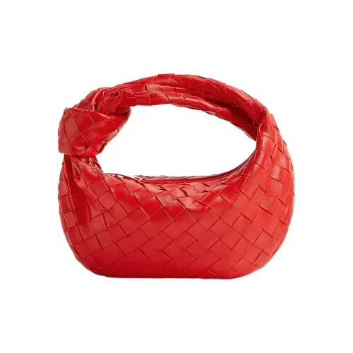 Bottega Veneta Jodie Top Handle Bag Mini Intrecciato Redstone