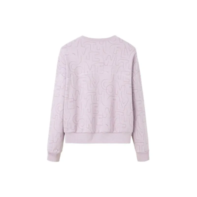 Anta Comprehensive Training Collection Sports Lifestyle Collection Sweatshirt Women's Pearlescent Purple-1