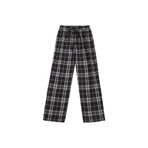 UNIFREE Casual Pants Women's Black/Gray Plaid