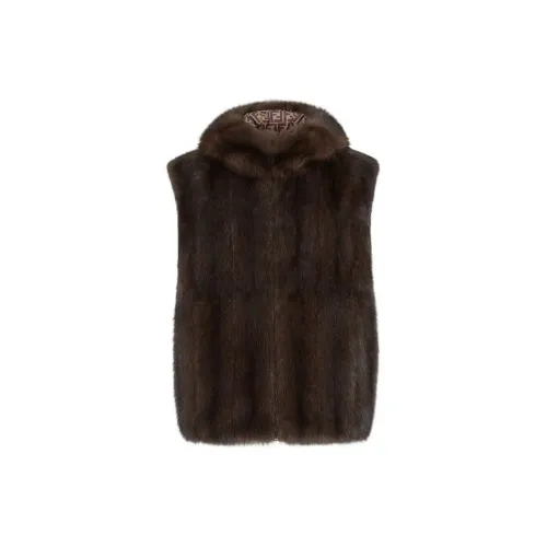 FENDI Vests Men Brown