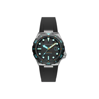 SPINNAKER BOETTGER Collection Wrist Watch Automatic Mechanical Movement Rubber Strap 42mm Black Dial Men's Watches