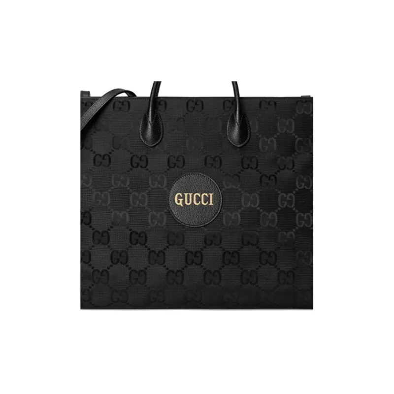 GUCCI Off The Grid Nylon With Leather Tote Bag Shopping Bag Crossbody Handbag Shoulder Bag Men's Black-7