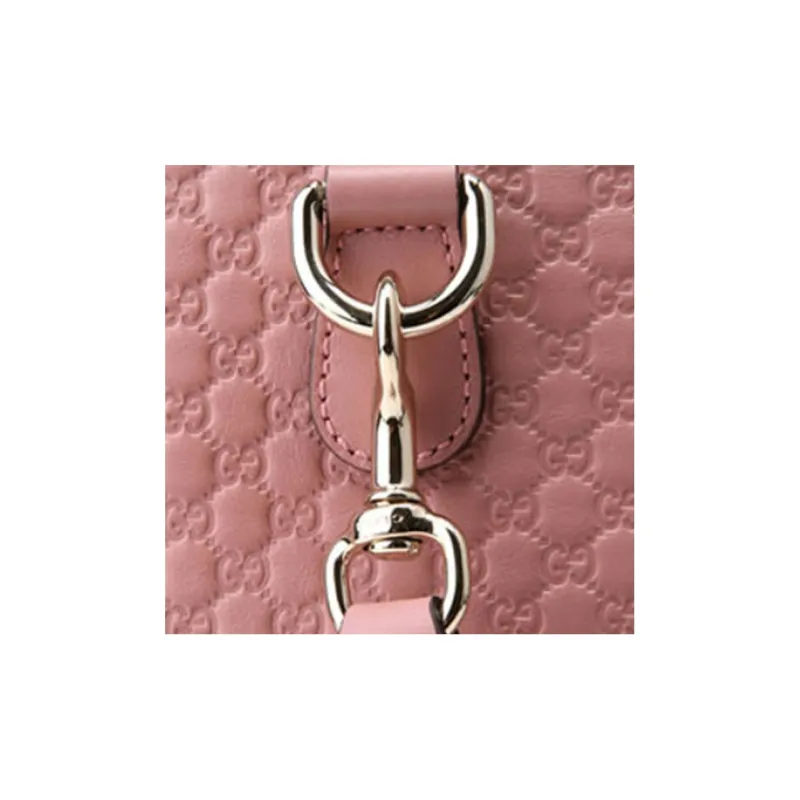 GUCCI Cow Leather Boston Bag Portable Crossbody Bag Shoulder Bag Women's Pink-5