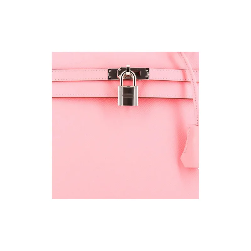 HERMES Kelly Epsom Leather Kelly Bag Handbags Women's 1Q Rose Confetti Milkshake Pink-3
