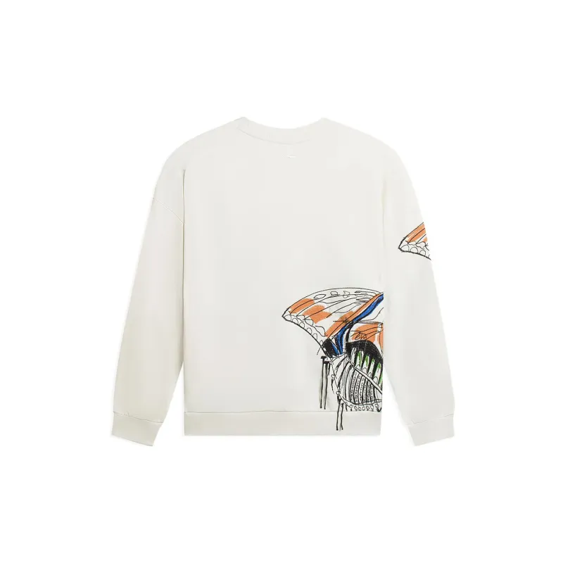 LiNing CF Tracing Sports Lifestyle Collection Sweatshirt Unisex Ecru-1