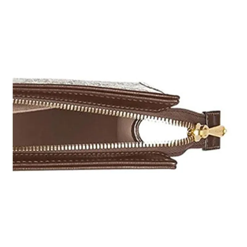 GUCCI Horsebit 1955 Canvas With Leather Clutch Unisex Ebony/Brown-4
