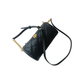 TORY BURCH TB Willa Leather Pen Case Crossbody Bag Shoulder Bag Women's Black