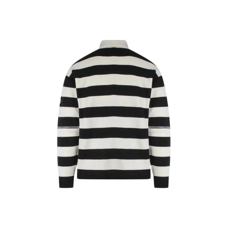 GUCCI Logo Patch Striped Polo Shirt-1
