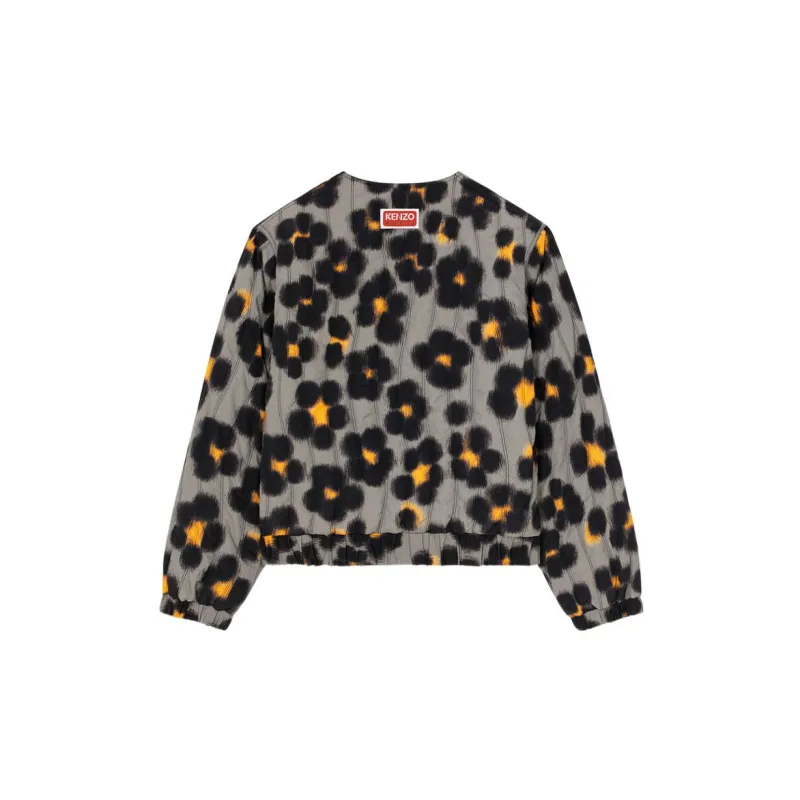 KENZO Hana Leopard Reversible Bomber Jacket-3
