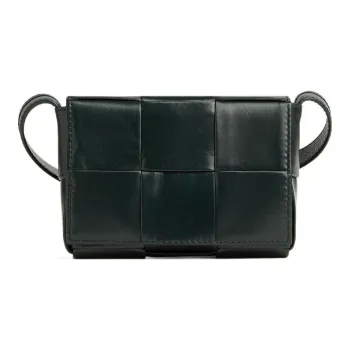 Bottega Veneta Candy Cassette Crossbody Bag Mini Intreccio Inkwell