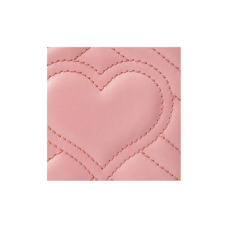 GUCCI Marmont Quilting Leather Cell Phone Pouch Chain Bag Crossbody Bag Shoulder Bag Women's Pink Candy Color Unicorn-7