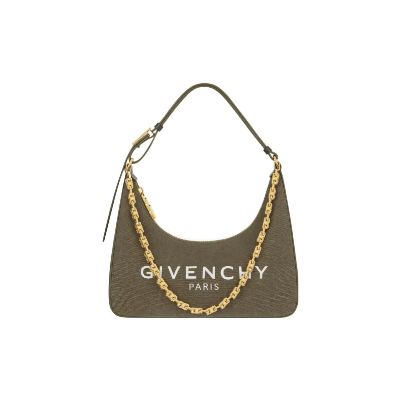 Givenchy Washable Cotton Canvas Handbag, Canvas Bag, Shoulder Bag Women's Dark Khaki-0