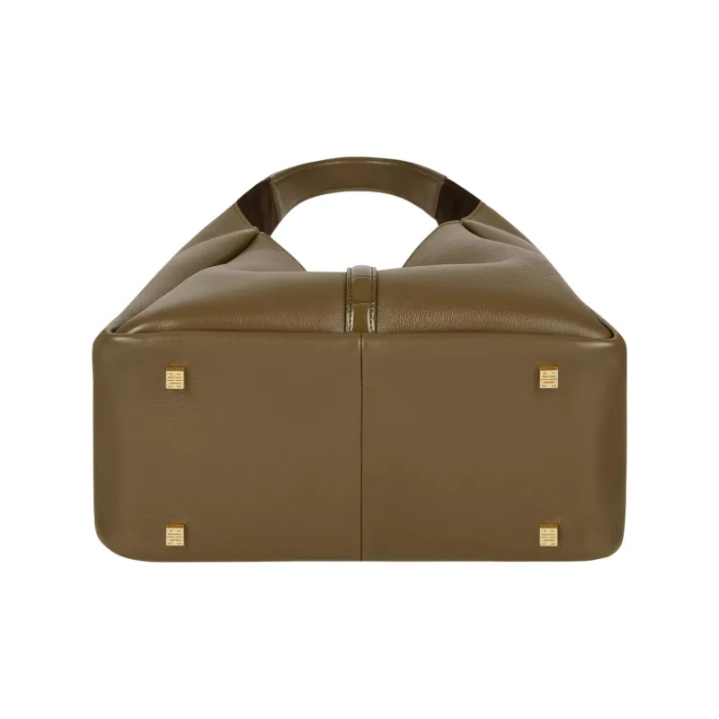 GIVENCHY G-Hobo Grained Calfskin Shoulder Bag Handbag Medium Size Women's Dark Khaki-3