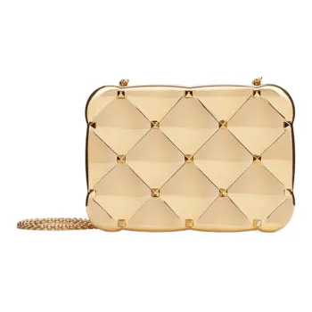 Valentino Metal Clutch Mini Women's Light Gold