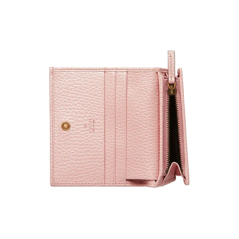 GUCCI Calfskin Wallets Card Holders Women's Pink/Candy Color-2