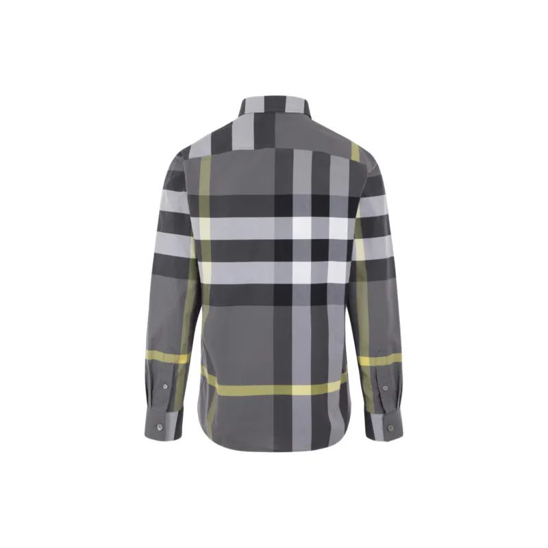Burberry Shirts Men Gray-1