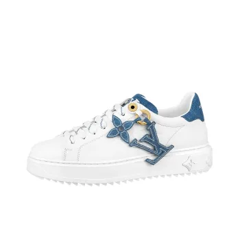 LOUIS VUITTON Time Out Sneakers 'White With Denim Blue' Women's