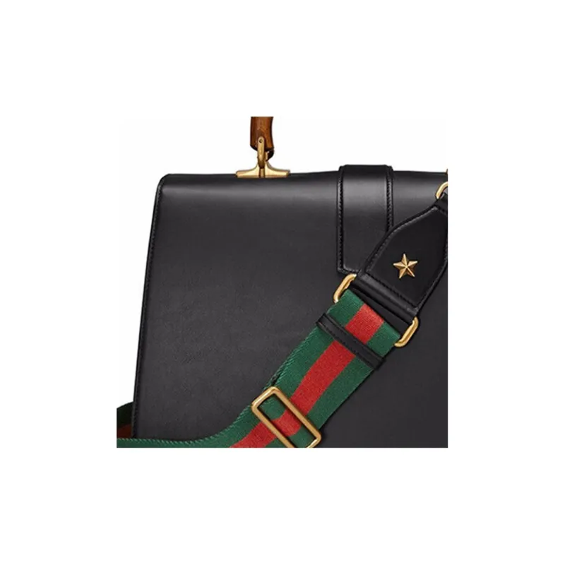 GUCCI Dionysus Leather Crossbody Handbag Shoulder Bag Large Size Women's Black-5